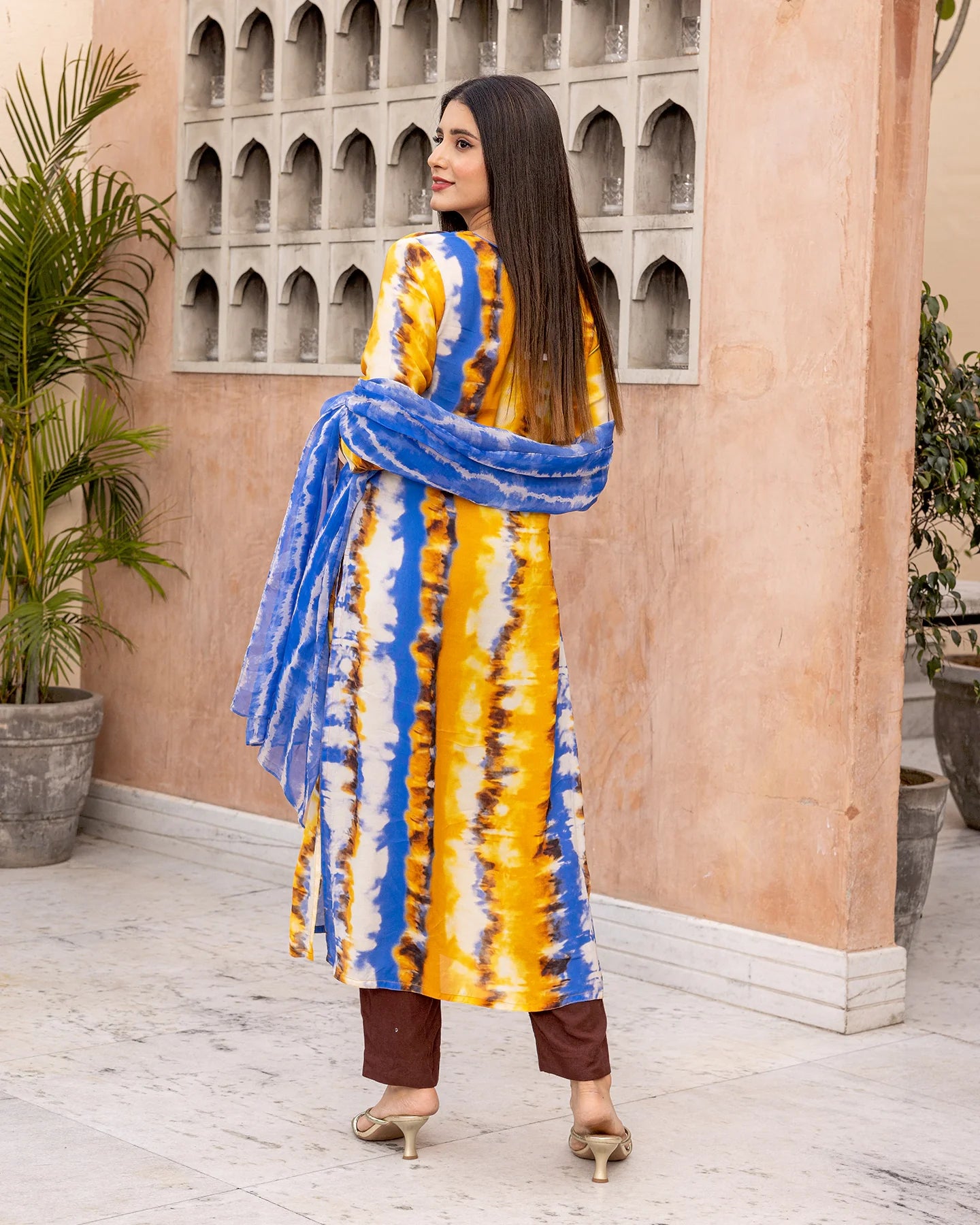 Yellow Tie Dye Suit Set