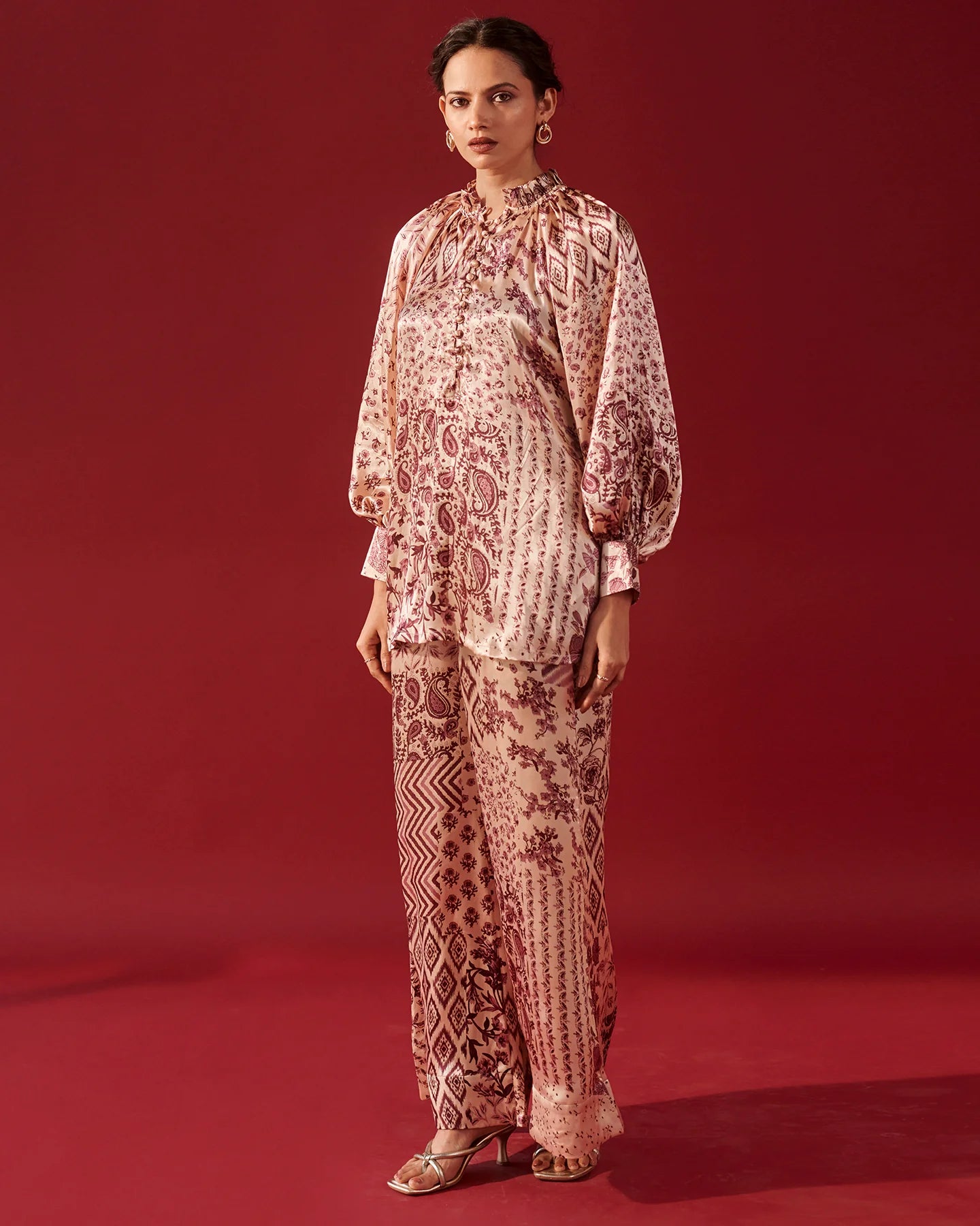 Ivory Lilac Print Platter Co-Ord Set