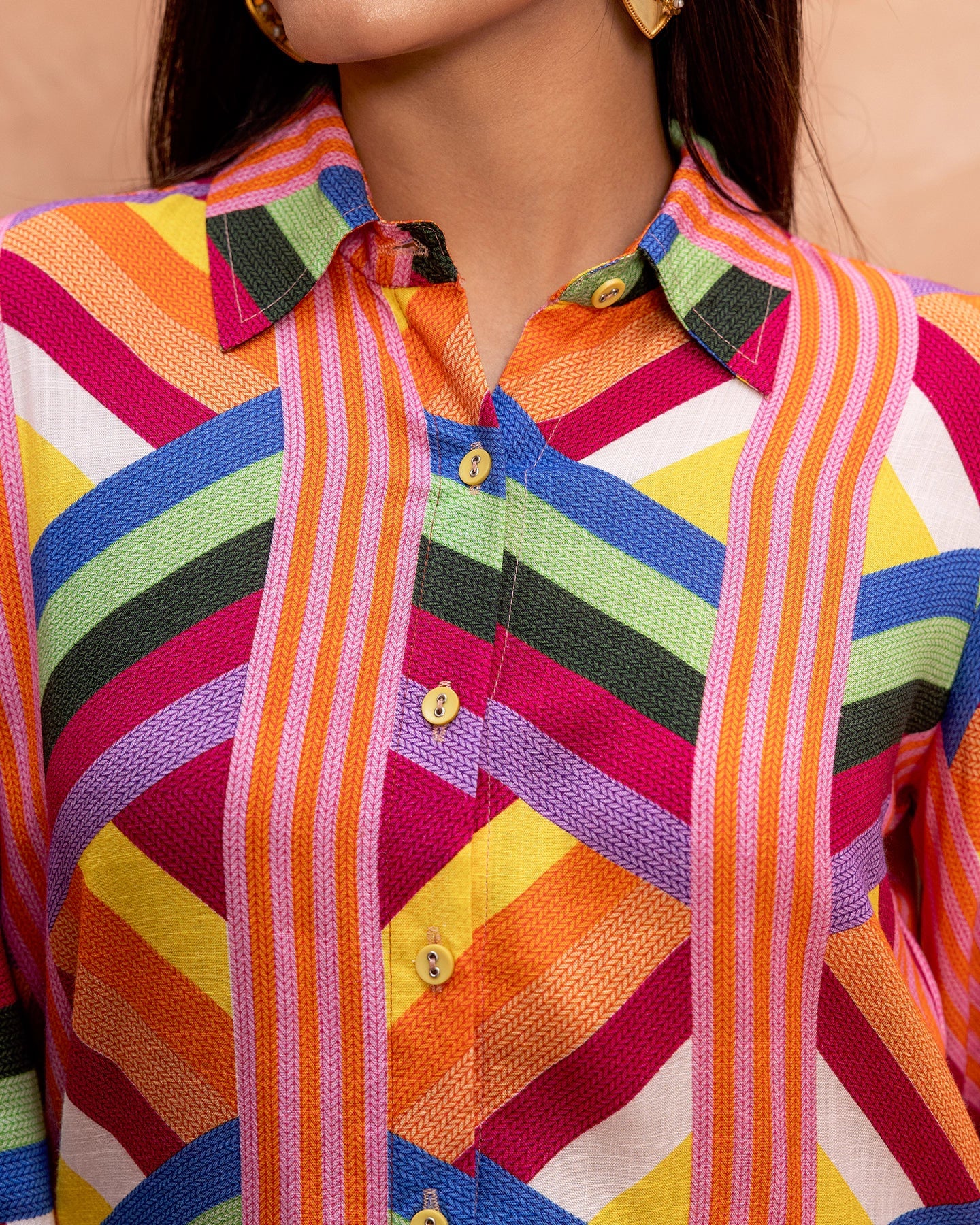 Multicolour Striped Co-ord Set