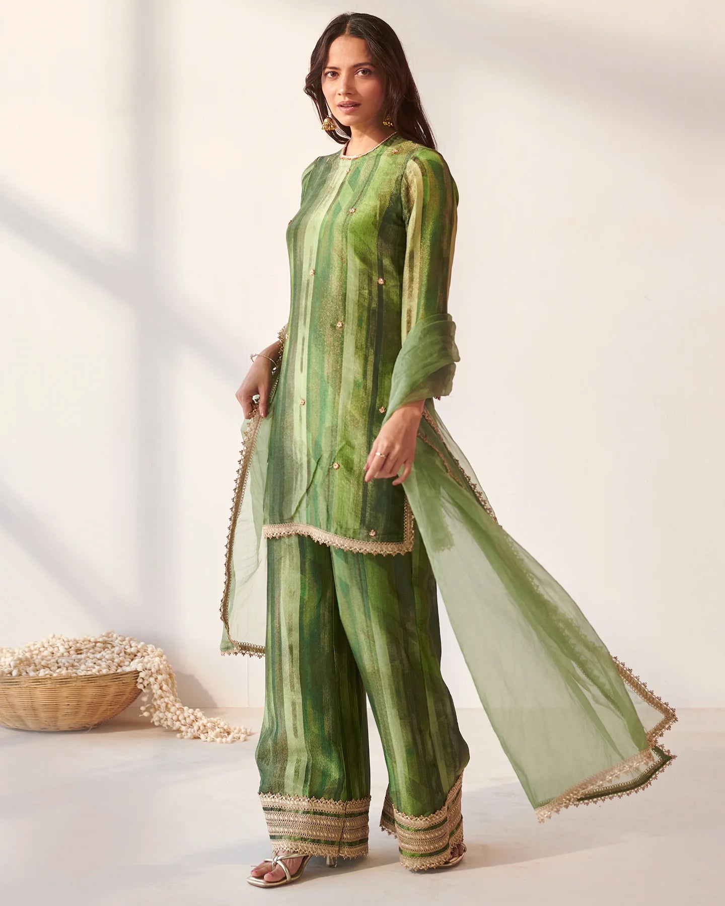 Emerald Gota Suit Set